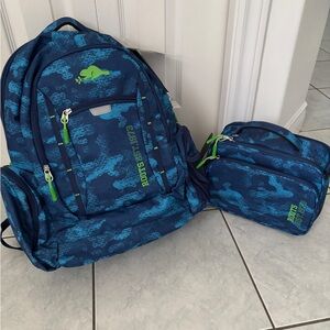 Roots Blue and Green Backpack Set